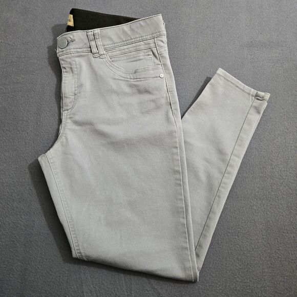 Democracy Women 14 Gray Ab Technology Mid Rise Skinny Jeans Stretch - Picture 1 of 13